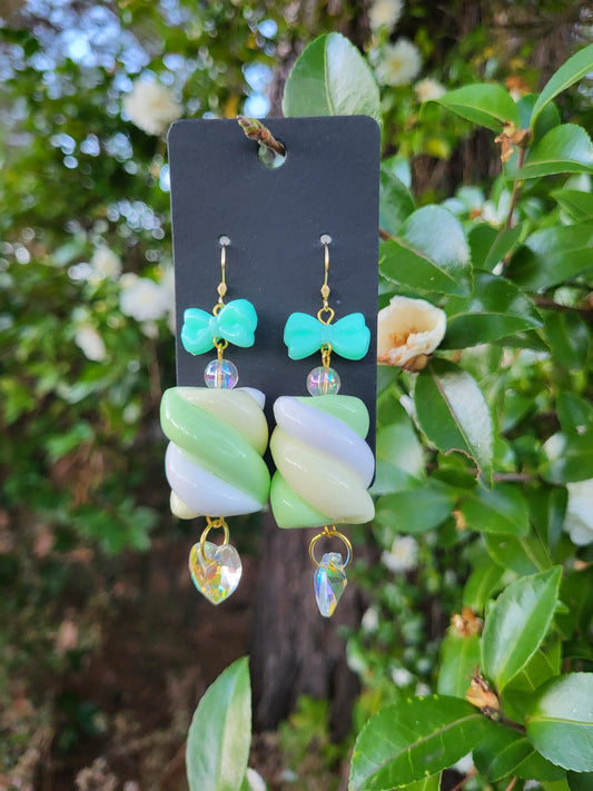 Marshmallow twist earrings