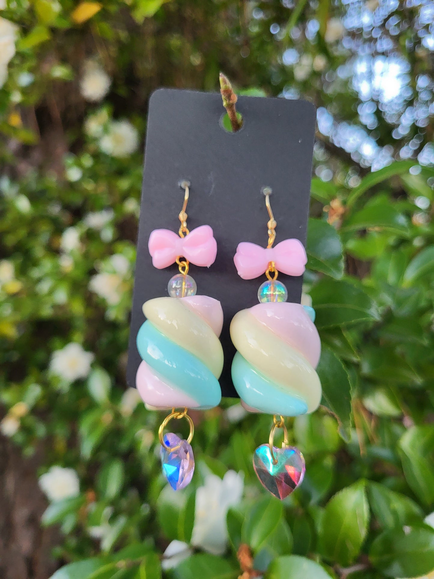 Marshmallow twist earrings