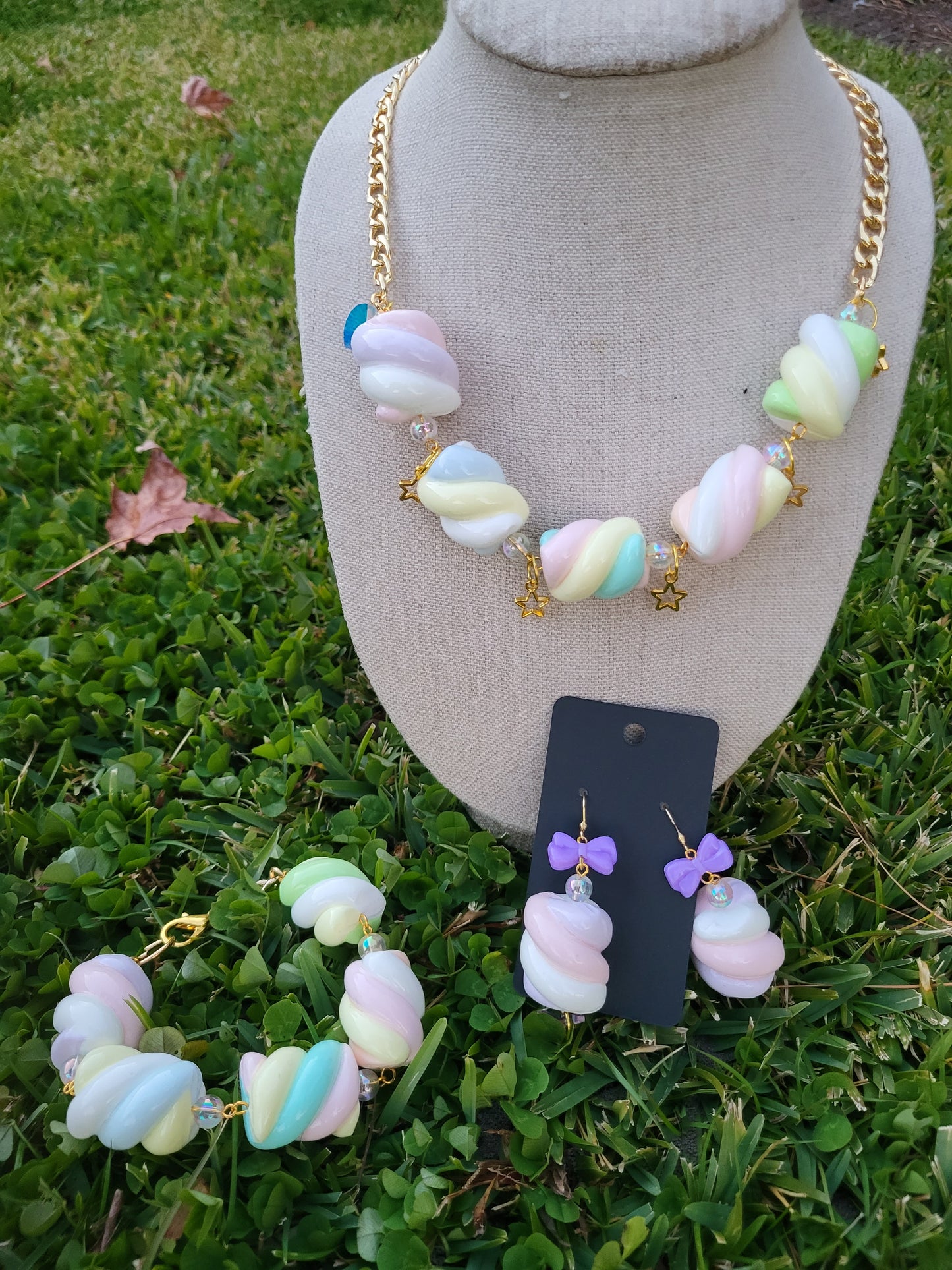 Marshmallow twist earrings