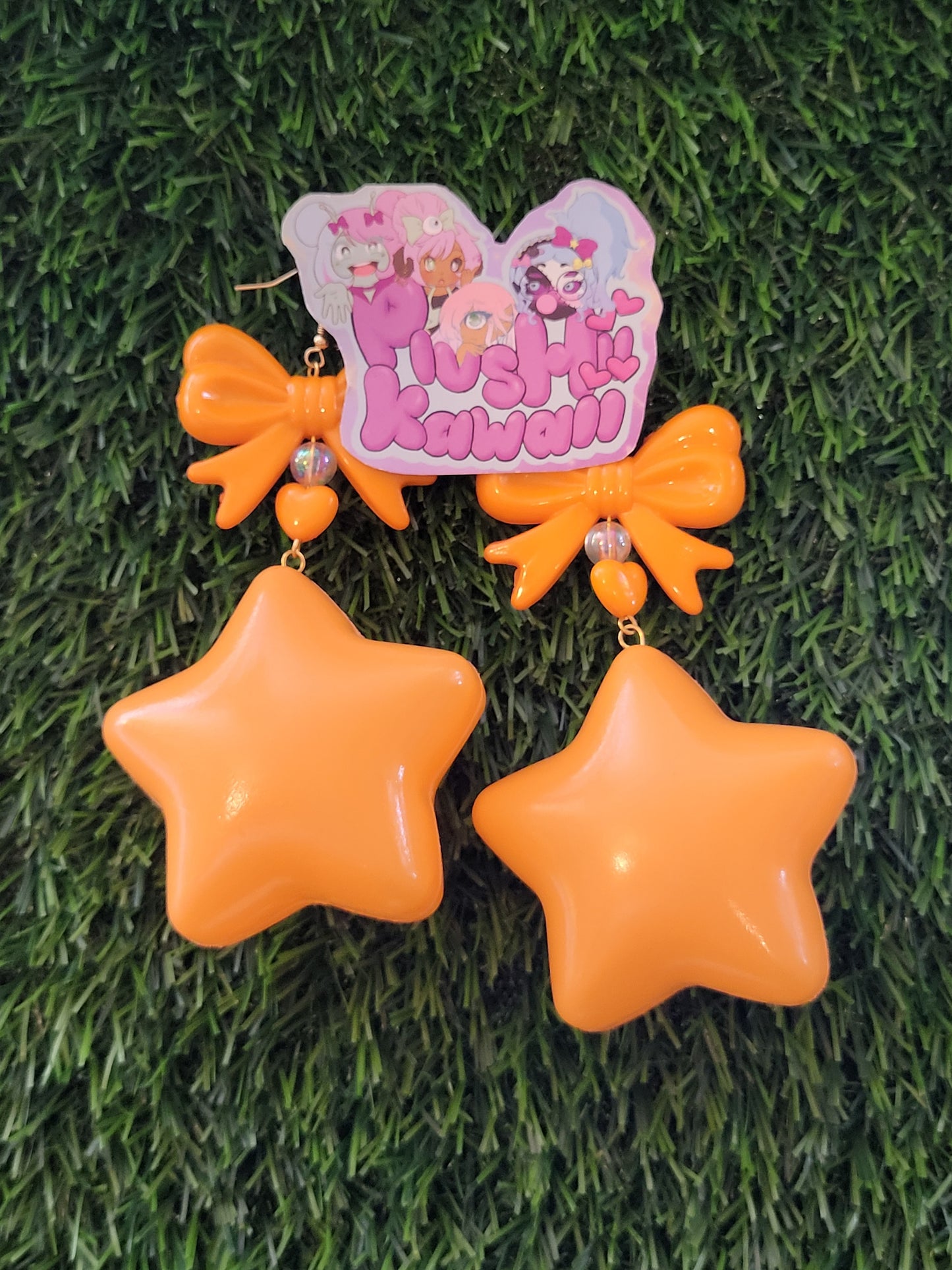 Rainbow Brights Puffy Star Earrings
