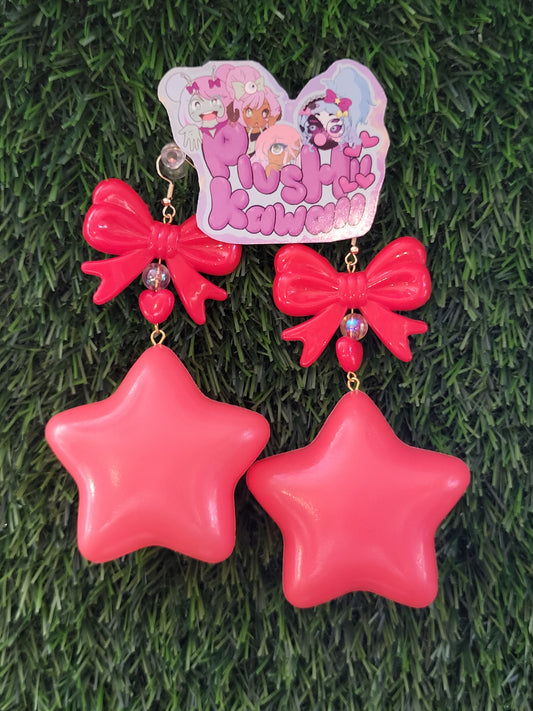 Rainbow Brights Puffy Star Earrings