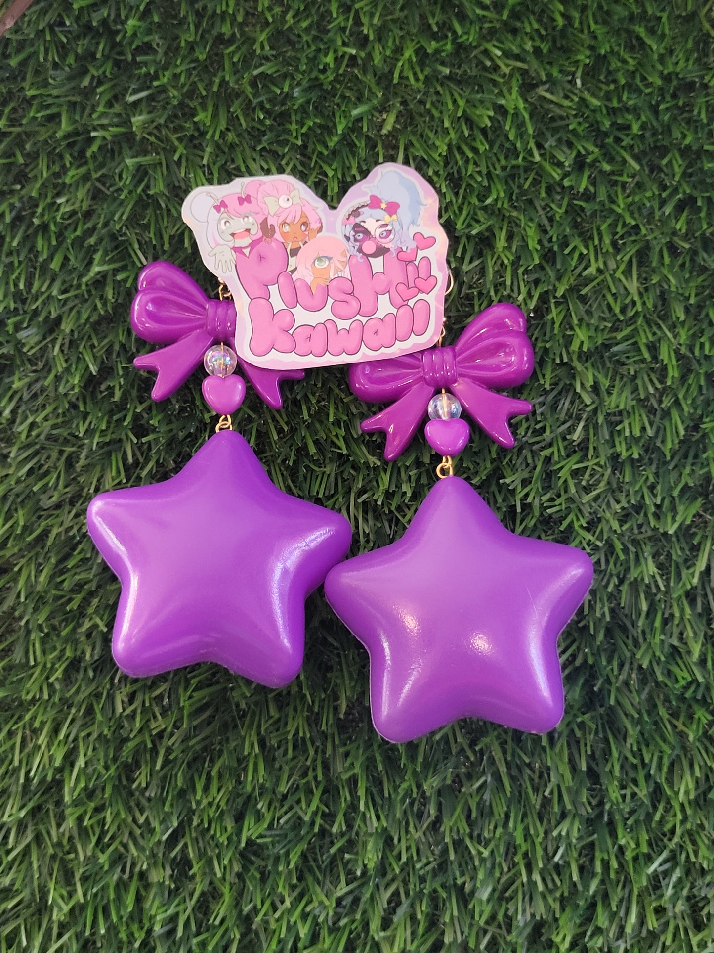 Rainbow Brights Puffy Star Earrings