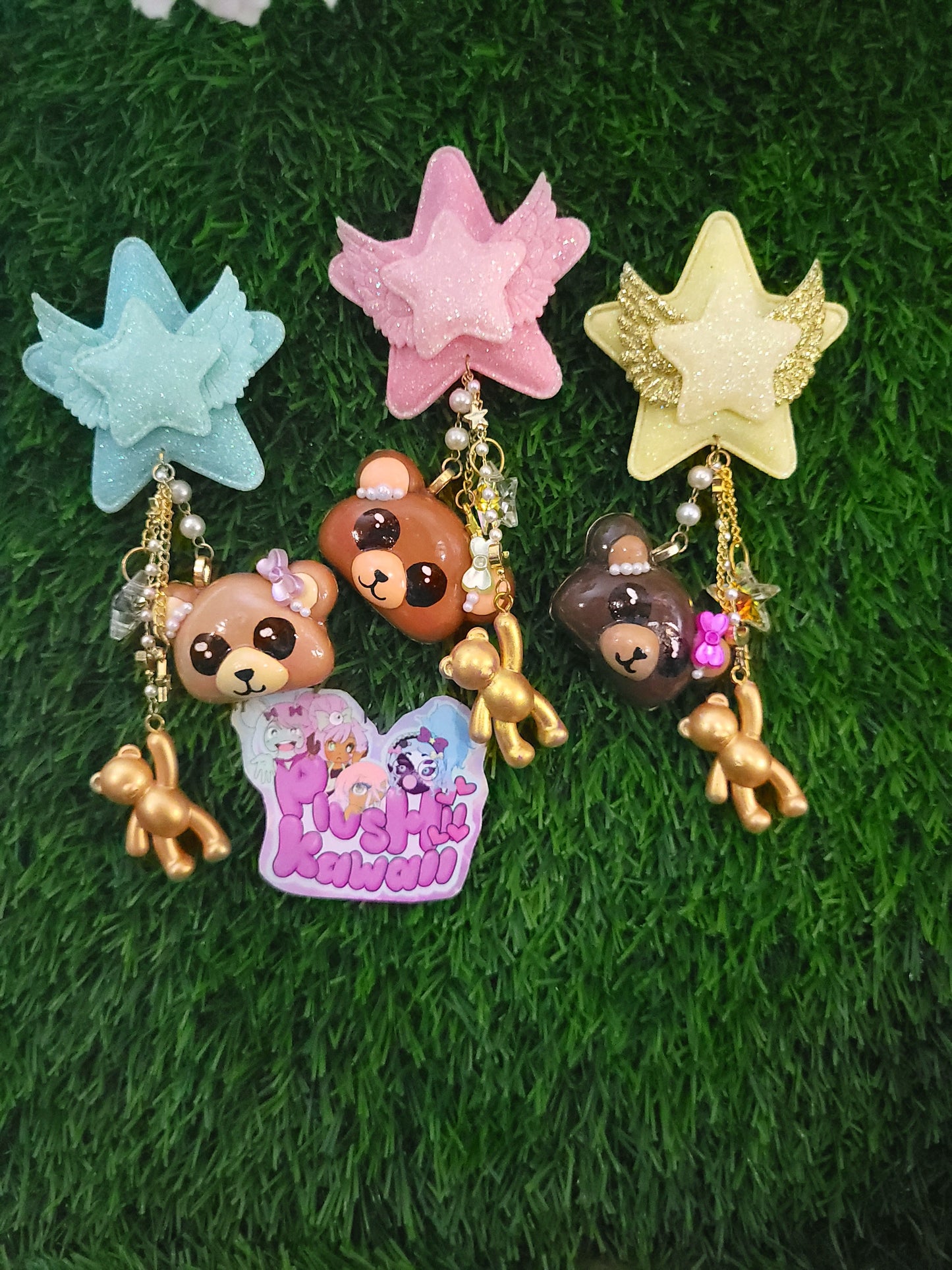 Bear Charm Dangle Clip