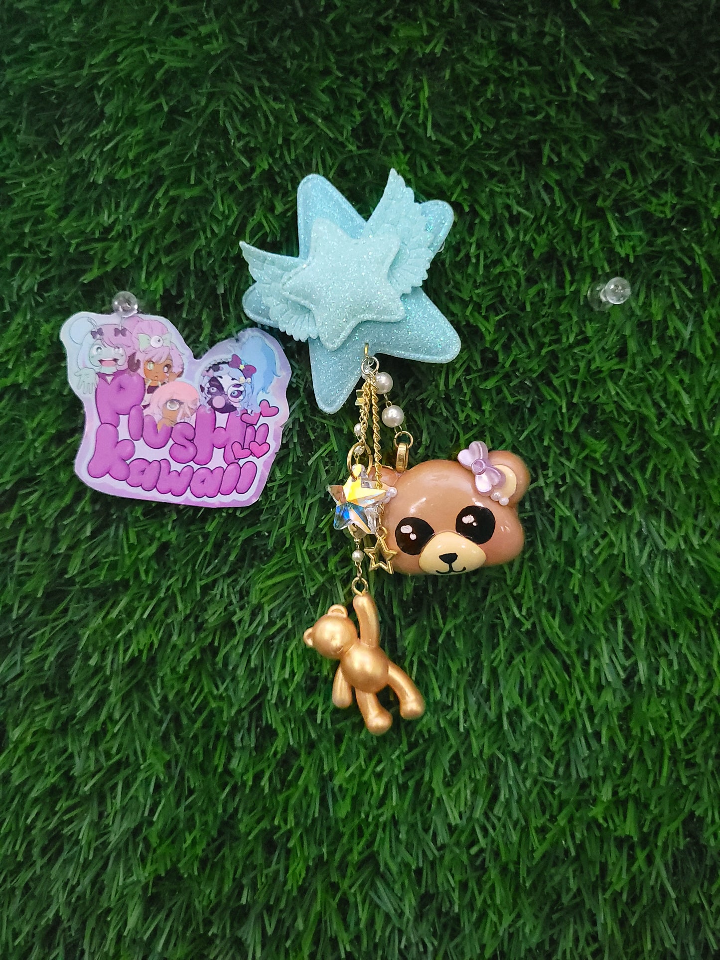 Bear Charm Dangle Clip