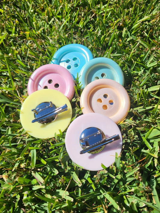 Jumbo Button 2 way hair clip pin
