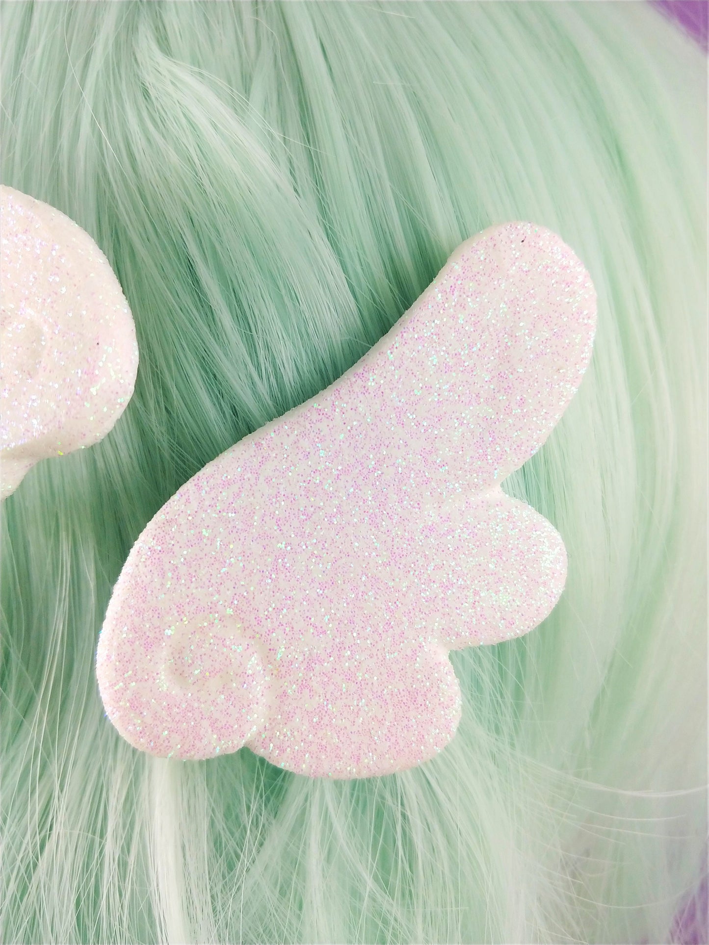 Iridescent glitter magical girl hair clips