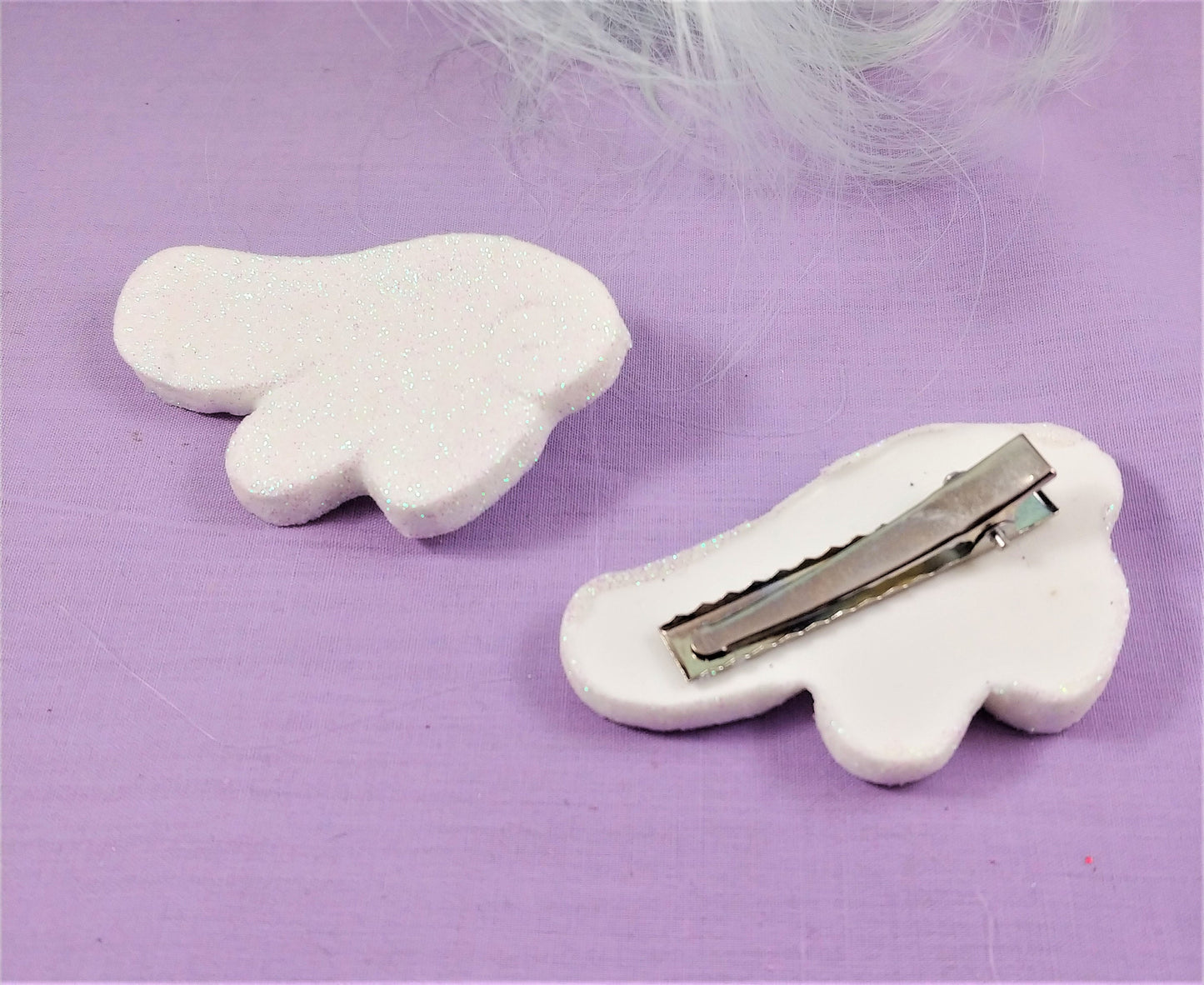 Iridescent glitter magical girl hair clips