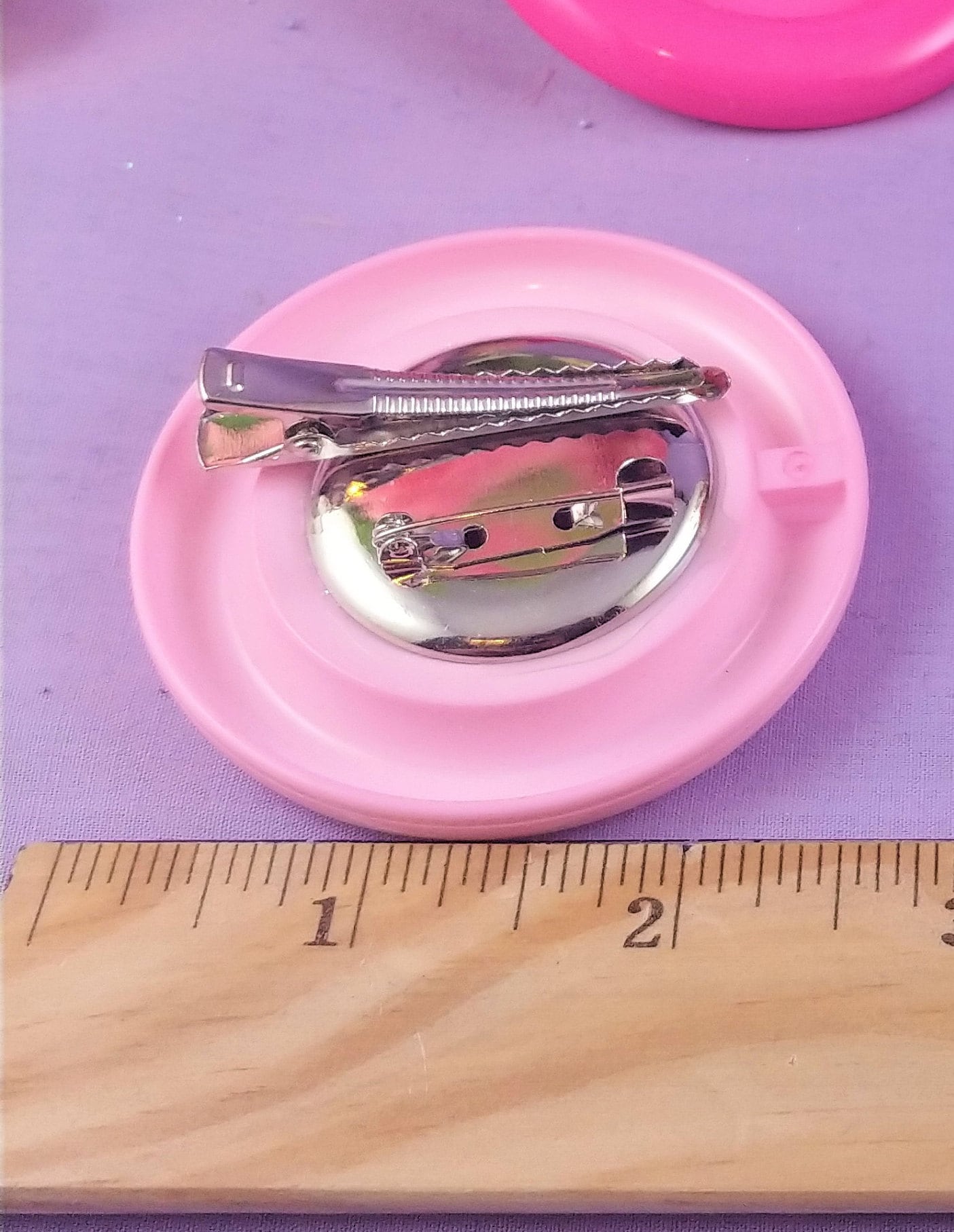 Jumbo Button 2 way hair clip pin