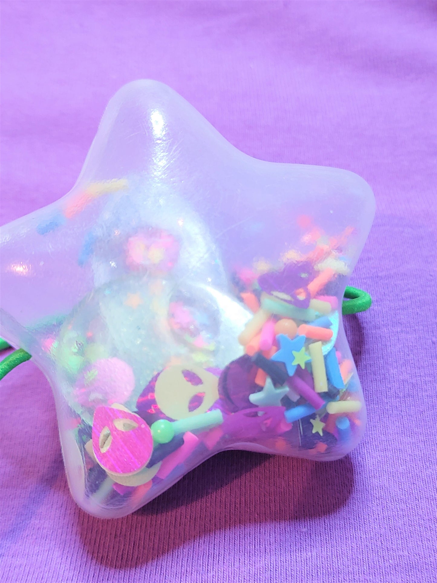 Puffy Star Shaker Hair Tie Pair